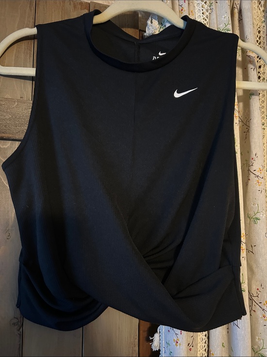 Nike Tops - Nike Black Women's Sleeveless Twist-Front Tank Top